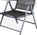 Mojawo Aluminium Garten Klappstuhl Silber/Anthrazit 7-Positionen Bild 4