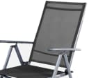 Mojawo Aluminium Garten Klappstuhl Silber/Anthrazit 7-Positionen Bild 5