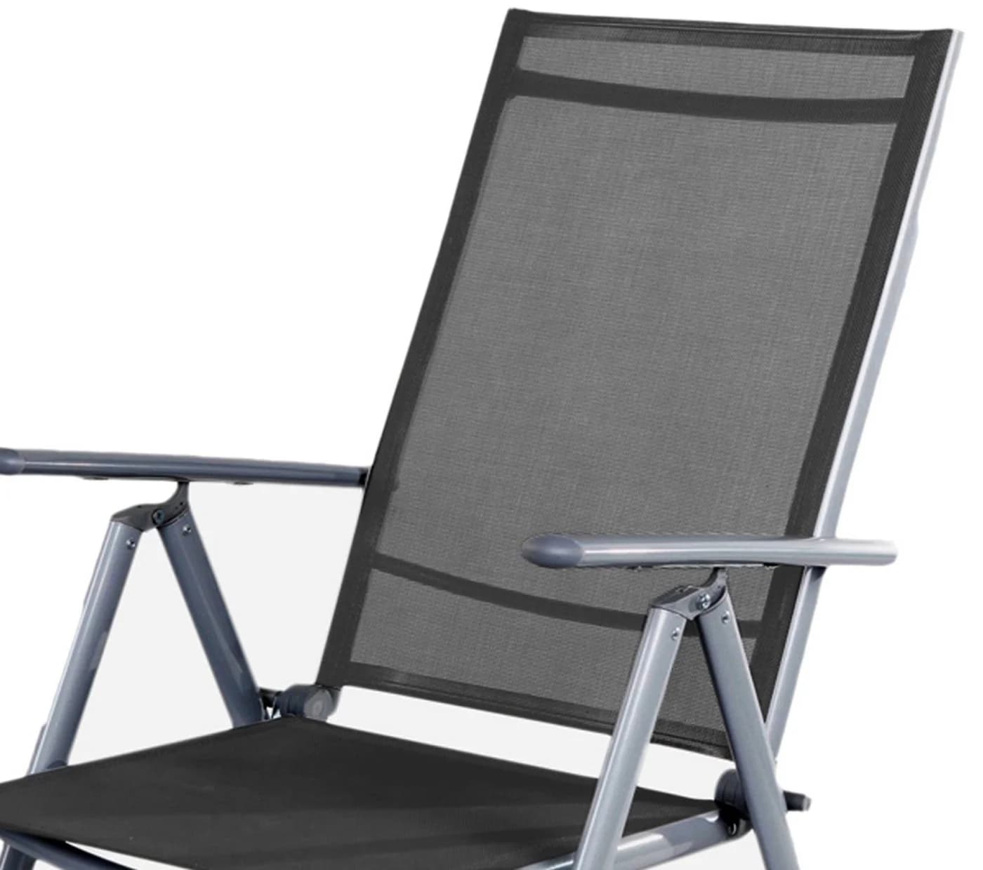 Mojawo Aluminium Garten Klappstuhl Silber/Anthrazit 7-Positionen - Bild 5