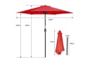 Angel Living Sonnenschirm Rot UV-Schutz 50+ Polyester Bild 1