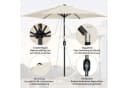 Angel Living Gartenschirm 250 cm UV-Schutz 50+ Beige Bild 5