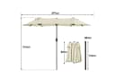Angel Living Sonnenschirm Rechteckig UV50+ Beige/Creme Bild 1
