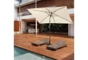 Angel Living Sonnenschirm 200x300 cm Rechteckig Kurbel UV-Schutz 50+ Beige Bild 4