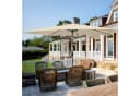 Angel Living Sonnenschirm 200x300 cm Rechteckig Kurbel UV-Schutz 50+ Beige Bild 5
