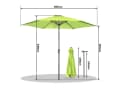 Angel Living Sonnenschirm 2,7 m Ampel mit Kurbel & UV-Schutz Bild 1