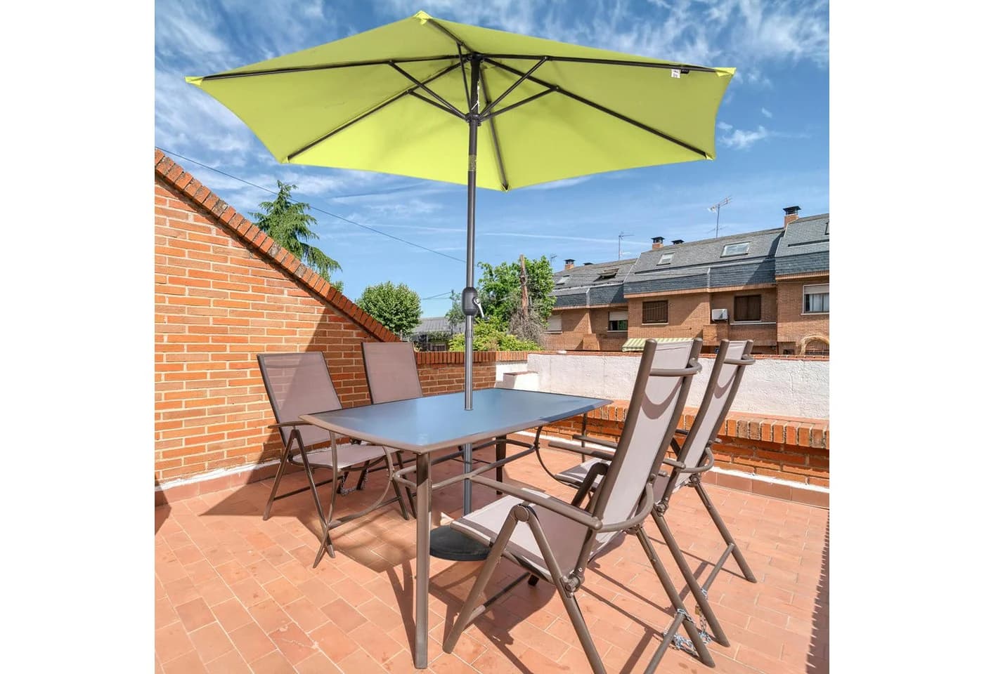 Angel Living Sonnenschirm 2,7 m Ampel mit Kurbel & UV-Schutz - Bild 3