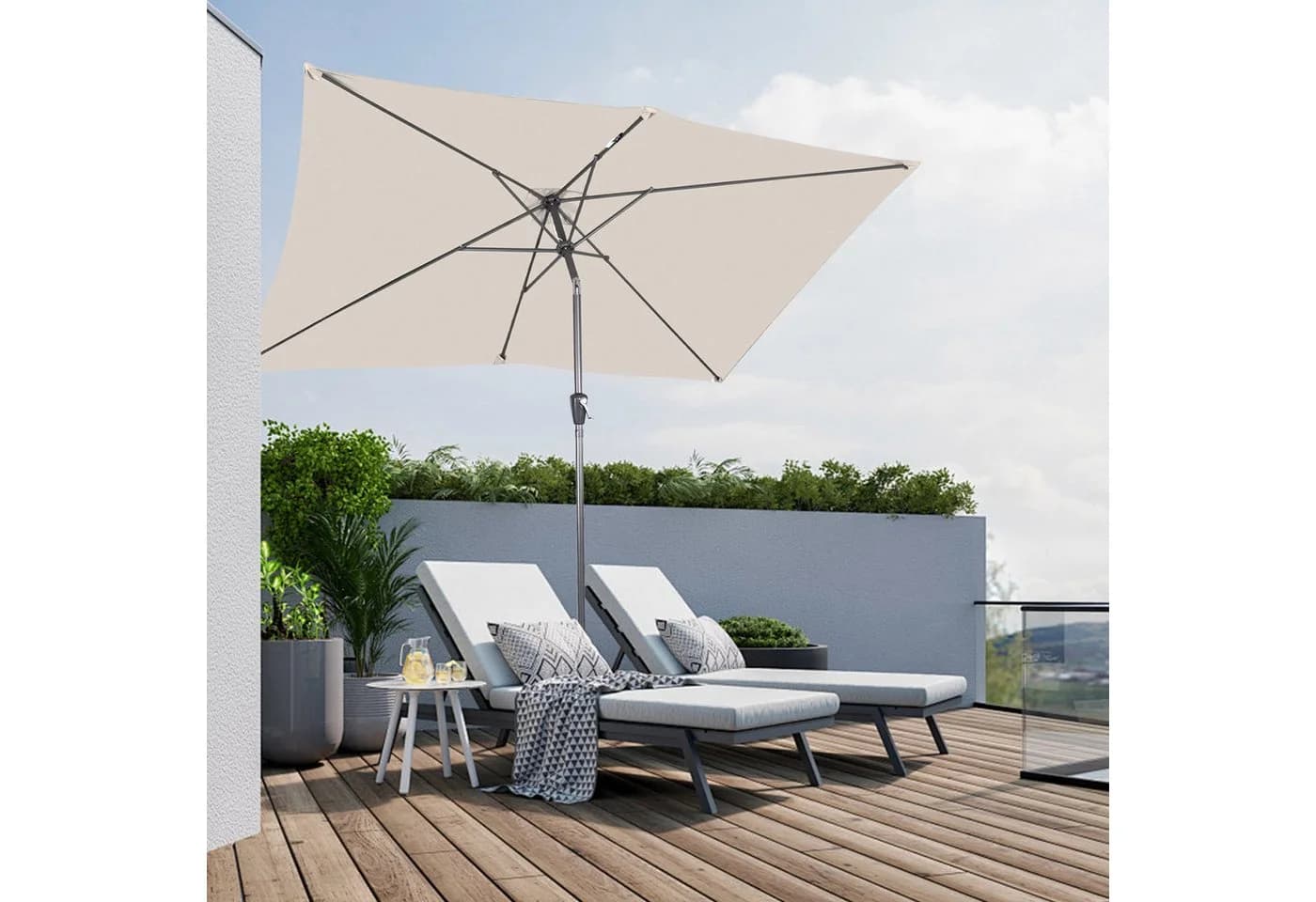 Angel Living Gartenschirm 200x300 cm mit Kurbel & Neigung - Bild 4