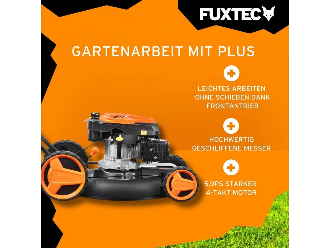FUXTEC Benzinrasenmäher FX-RM51SA96 mit Frontantrieb und Mulchfunktion - Bild 3