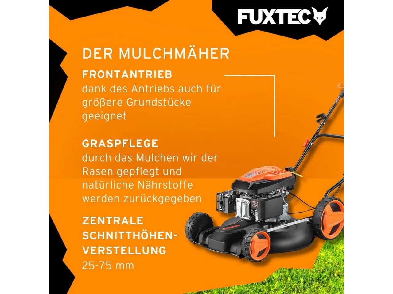 FUXTEC Benzinrasenmäher FX-RM51SA96 mit Frontantrieb und Mulchfunktion - Bild 4