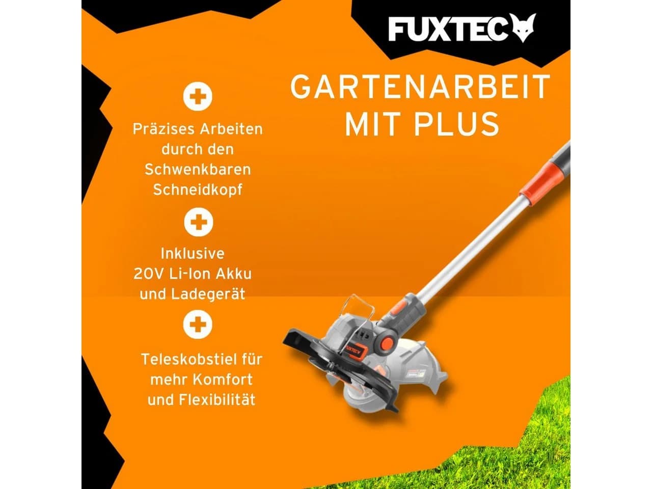 FUXTEC Akku-Motorsense FX-E1RT20-SET 20V mit 2Ah Akku & Ladegerät - Bild 3