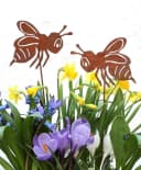 LB H&F Lilienburg Bienen Gartenstecker 2er Set Edelrost Bild 2
