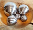 LB H&F Lilienburg Dekokugel 6er Set Schwimmkugel Silber Metall Bild 1