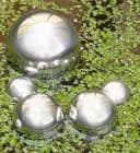 LB H&F Lilienburg Dekokugel 6er Set Schwimmkugel Silber Metall Bild 2