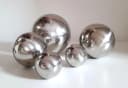 LB H&F Lilienburg Dekokugel 6er Set Schwimmkugel Silber Metall Bild 3