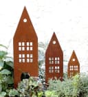 LB H&F Lilienburg 3er Set Gartenstecker Häuser Rost Metall Bild 4