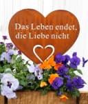 LB H&F Lilienburg Grabstecker Herz Rost Metall Wetterfest Bild 4