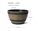 LB H&F Lilienburg Miniteichwanne Fass Design Braun Kunststoff Bild 1