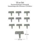 LB H&F Lilienburg Beetbegrenzung Grau Steinoptik 10er Set Bild 1