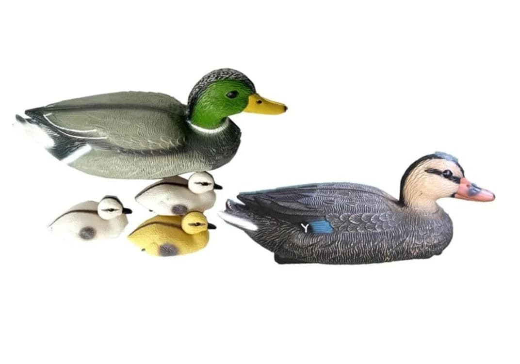 LB H&F Lilienburg Teichfigur 5 Stück Schwimmente Entenfamilie