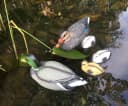 LB H&F Lilienburg Teichfigur 5 Stück Schwimmente Entenfamilie Bild 2