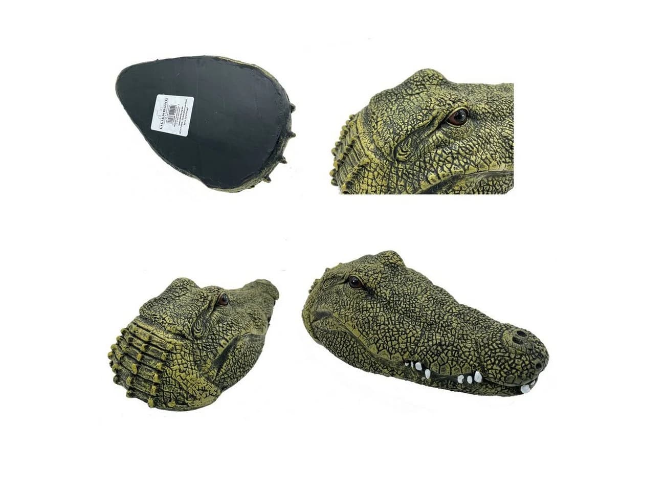 LB H&F Lilienburg Teichfigur Krokodil Grün Schwimmtier