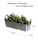 LB H&F Lilienburg Balkonkasten 44cm Zink Metall Bild 1