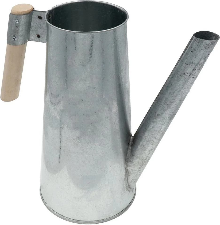 hrb Gießkanne 3L feuerverzinkt Buchenholzgriff silber - Bild 2
