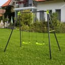 Baby Vivo Doppelschaukel Metall Gestell Kunststoff Sitz Bild 1