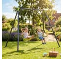 Baby Vivo Doppelschaukel Metall Gestell Kunststoff Sitz Bild 3
