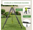 Baby Vivo Doppelschaukel Metall Gestell Kunststoff Sitz Bild 4