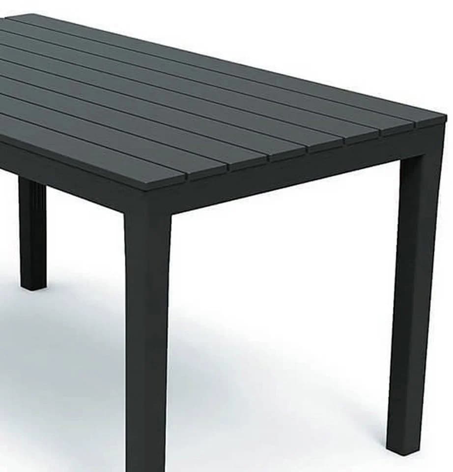 Mojawo Gartentisch Anthrazit 138x80x72cm Holz-Optik - Bild 4