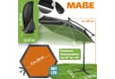KESSER® Alu Ampelschirm LED Solar mit Abdeckung und Kurbelvorrichtung Bild 2
