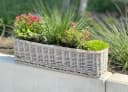 Dekoleidenschaft Blumenkasten Rattan Koboo Grau 60 cm Bild 1