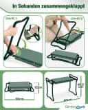 GardenAura Kniebank für Gartenarbeit klappbar mit Werkzeugtasche Bild 5