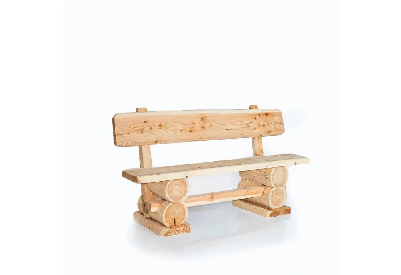 Mega-Holz Gartenbank Rustikal Lärchenholz 120 cm