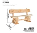 Mega-Holz Gartenbank Rustikal Lärchenholz 120 cm Bild 3