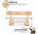 Mega-Holz Gartenbank Rustikal Lärchenholz 120 cm Bild 4