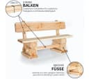Mega-Holz Gartenbank Rustikal Lärchenholz 120 cm Bild 5