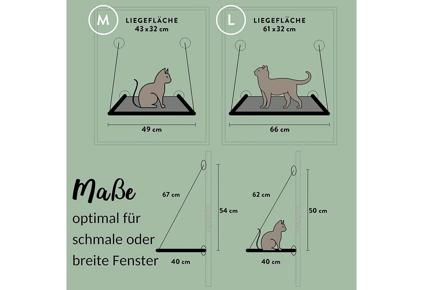 riijk Katzen-Hängematte Mausblick Fensterliege Kunststoff - Bild 4