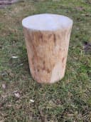 Kistenkolli Allzweckkiste Holzstamm Sitzhocker Rustikal Bild 2