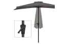 Sekey Balkonschirm Halbrund 270 cm Grau mit Kurbel und UV50+ Schutz Bild 5