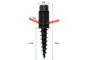 Sekey Sonnenschirmhalter Schwarz/Rot PVC mit Aufhängehaken Bild 3