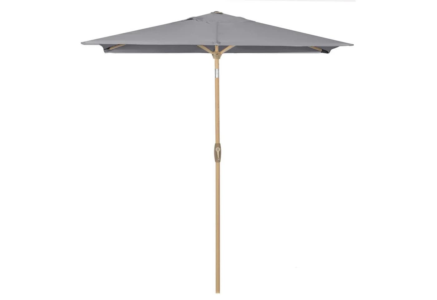 Sekey Sonnenschirm Rechteckig Aluminium Holzoptik mit Kurbel UV50+ - Bild 3