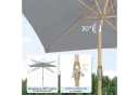 Sekey Sonnenschirm Rechteckig Aluminium Holzoptik mit Kurbel UV50+ Bild 5