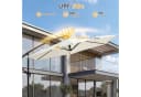 Sekey Sonnenschirm Ampelschirm 300x300 cm Creme 360° drehbar Bild 3