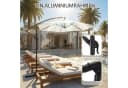 Sekey Sonnenschirm Ampelschirm 300x300 cm Creme 360° drehbar Bild 4