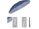 Sekey Sonnenschirm 160 cm Blau-Weiß mit verstellbarer Höhe und Neigung Bild 1