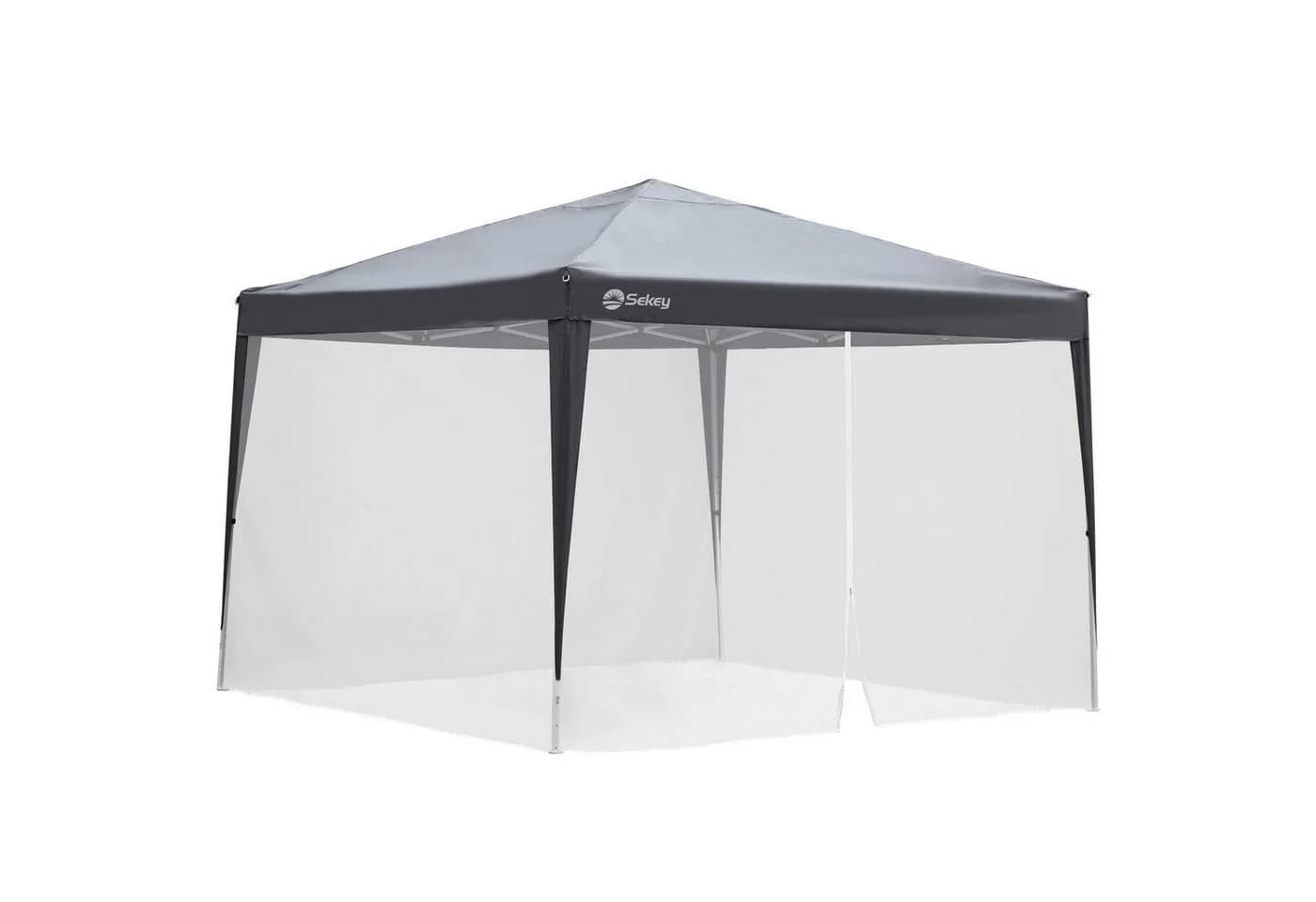 Sekey Moskitonetz 3x3m für Pavillon Weiß mit Reißverschluss - Bild 3