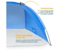 TRESKO Strandmuschel Pop Up Zelt UV Schutz 50+ Wasserdicht Bild 4