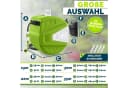 tillvex Schlauchtrommel mit Automatik-Aufwicklung und 9-fach Brause Grün Bild 3